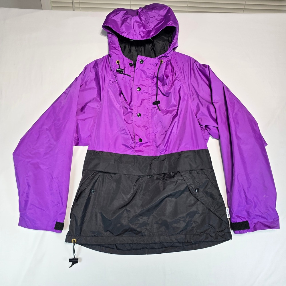 Vintage REI Gore-Tex Anorak Jacket Purple Black Colorblock Made in USA Small